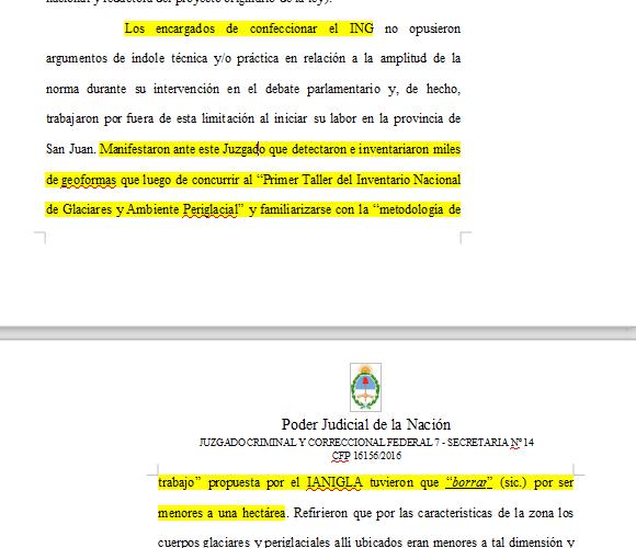 Barrick Gold, Ley de Protección de Glaciares, mina Veladero, Sebastián Casanello, Macri, Cristina Fernández de Kirchner, José Luis Gioja