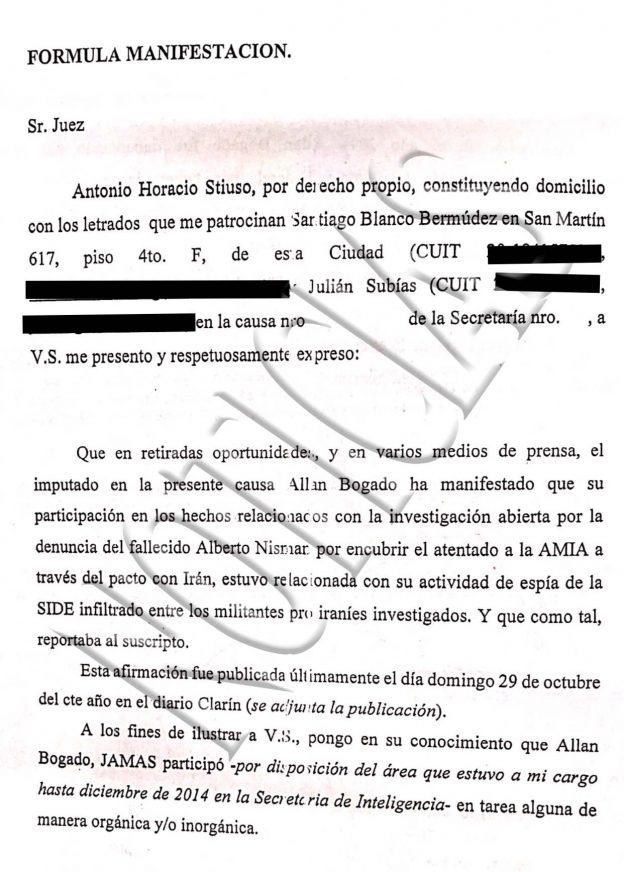 Alberto Nisman, Allán Bogado, Abril Bogado, Crsitina Fernández de Kirchner