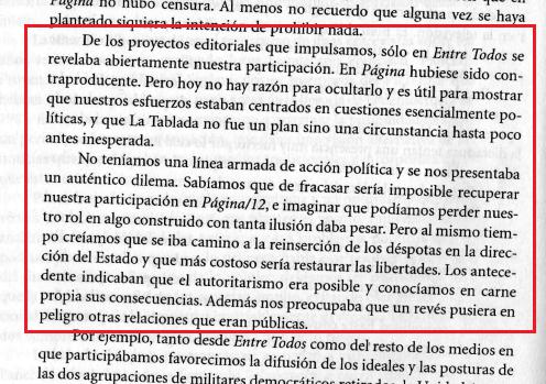 Lanata, Gorriarán Merlo, MTP, Página 12, José Alfredo Martínez de Hoz, ERP, Clarin, acopamiento del cuartel de La Tablada