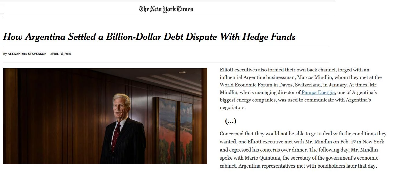 Mindlin, Carlos Menem, Joe Lewis , Fernando de La Rúa, Néstor Kirchner, Cristina Kirchner y Mauricio Macri, Cristóbal López, IECSA, Lava Jato, Cambiemos