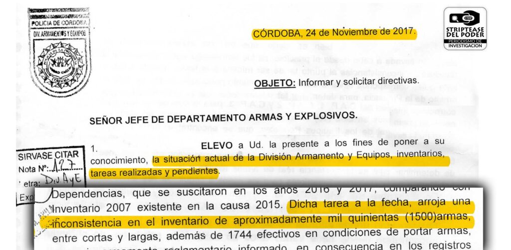 policía de Córdoba, enales 1.500 armas de guerra, desaparición de armas, armas, Marcelo Touriño, gobernador Juan Schiaretti, Gobernador de Córdoba