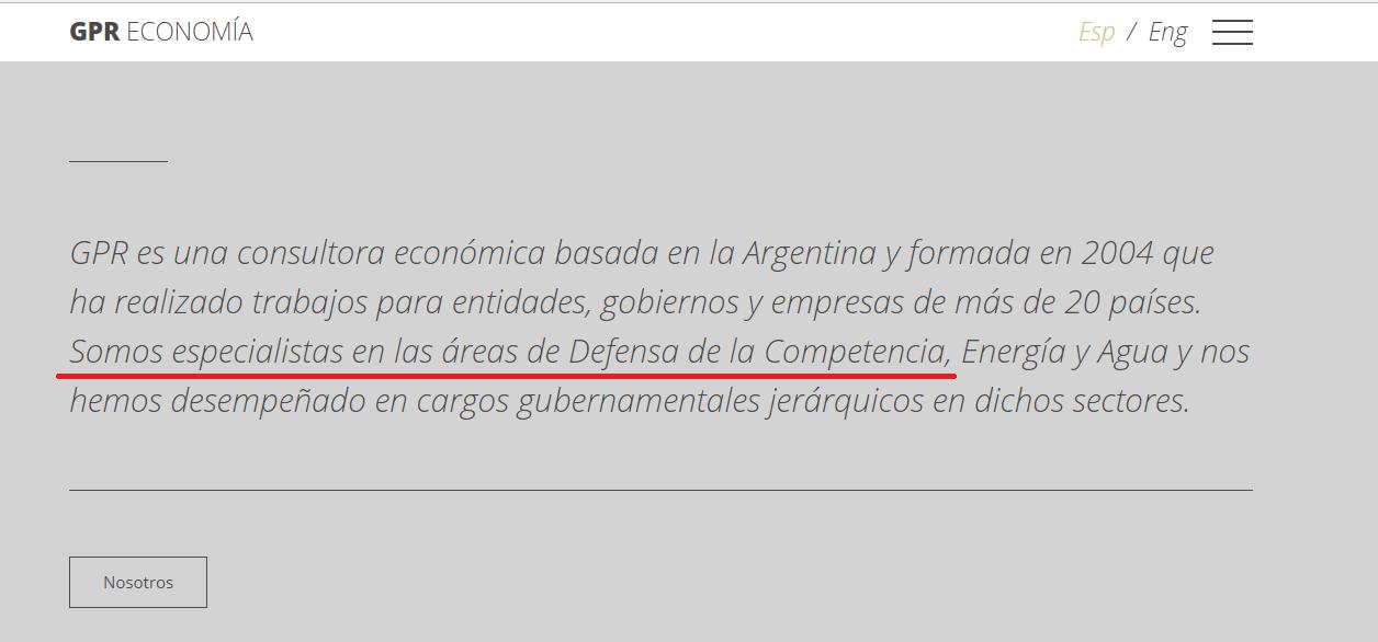 Esteban Greco, Marina Bidart, CNDC, Comisión Nacional de Defensa de Competencia, GPR Economía SA, Clarín, Cablevisión, Telecom, Eduardo Stordeur, María Fernanda Viecens, Pablo Trevisan, Macri, Magenetto, Peña