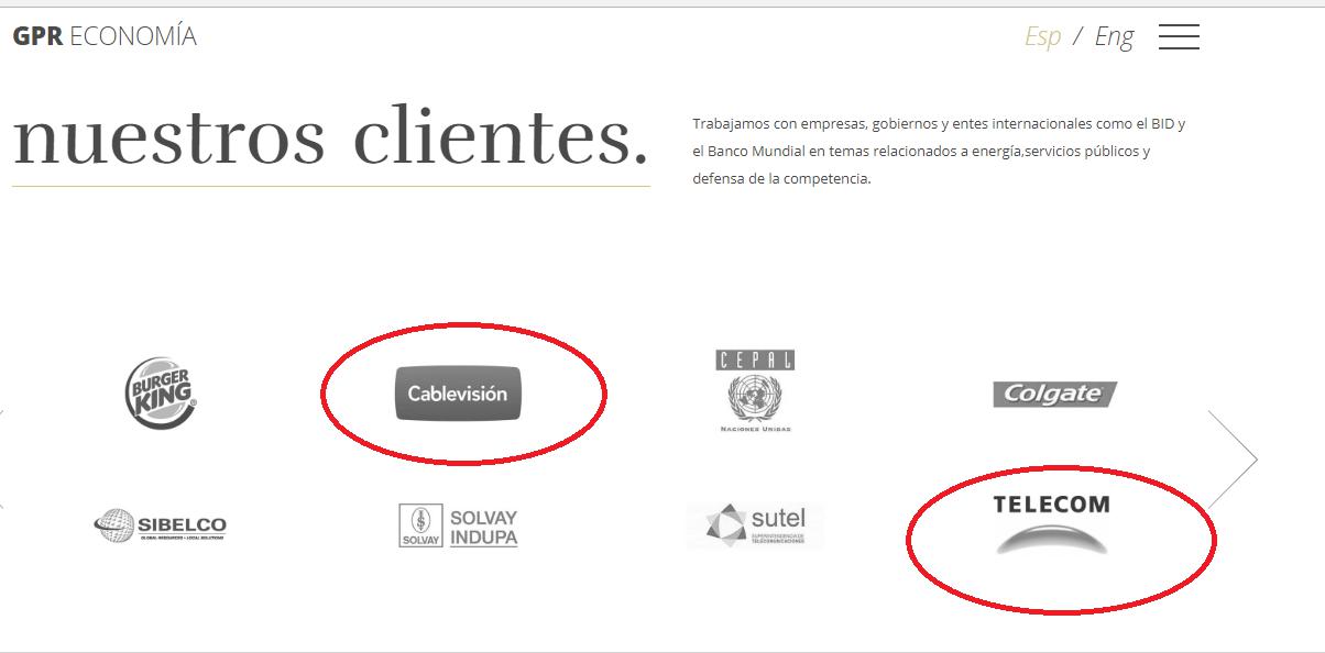 Esteban Greco, Marina Bidart, CNDC, Comisión Nacional de Defensa de Competencia, GPR Economía SA, Clarín, Cablevisión, Telecom, Eduardo Stordeur, María Fernanda Viecens, Pablo Trevisan, Macri, Magenetto, Peña