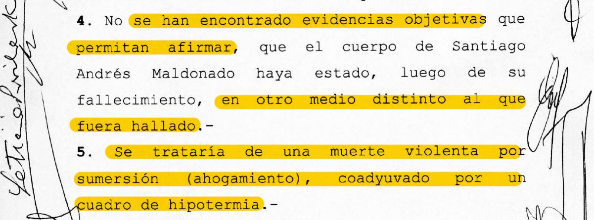 Santiago Maldonado, Echazú, Otranto, Patricia Bullrich, Héctor Magnetto, Vidal, Gendarmería, Desaparición, Macri, RAM, autopsia, RCP, Reanimación cardiopulmonar
