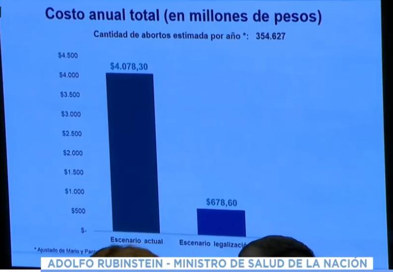 Ministro Rubinstein, Salud Publica, Presupuesto, Costo de aborto legal, Papa Francisco, Macri, Magnetto, CEO del Grupo Clarín, aborto, Iglesia Católica, EEUU, Vaticano, Senado, 8 de agosto, Ley de aborto legal, seguro y gratuito