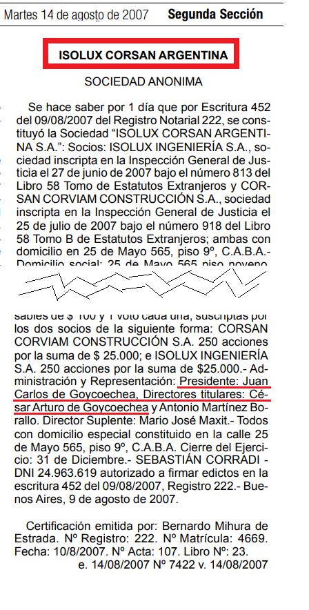 Isolux Corsán, Goycoechea, Calcaterra, Grupo Clarín, Panamá Papers, CUADERNOGATE, Stornelli y el juez Bonadio, Corrupción, Obras publicas, Sobornos, Coimas, Cuadernos, Isolux, IECSA, Macri
