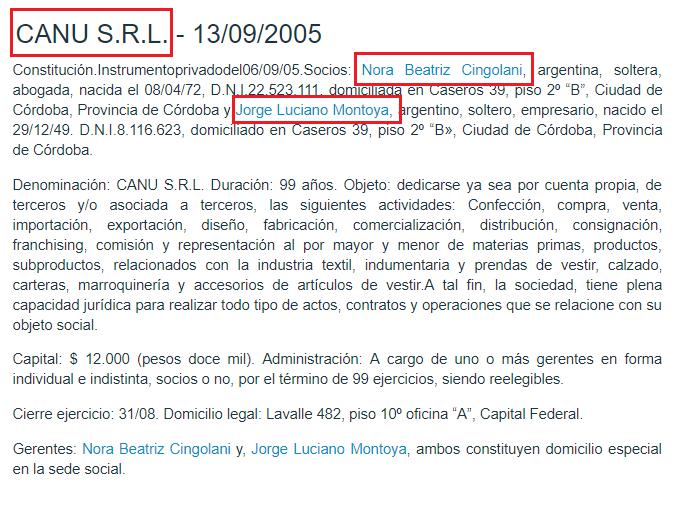 Jorge “Zurdo” Montoya, José M. De la Sota, Juan Schiaretti, gobernador de Córdoba, operador, Nora Cingolani, offshore
