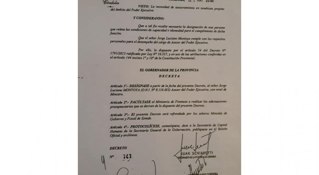 Jorge “Zurdo” Montoya, José M. De la Sota, Juan Schiaretti, gobernador de Córdoba, operador, Nora Cingolani, offshore