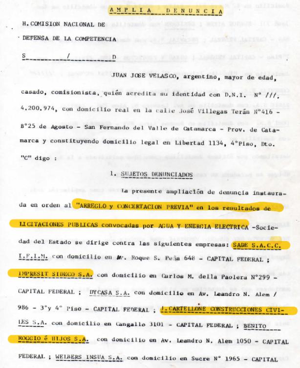Cuadernogate, Claudio Bonadio, K, Macri, los Rocca, los Roggio, Pérez Companc, Comisión de Defensa de la Competencia, sobreprecios, Mafia, Constructoras, Obras Publicas