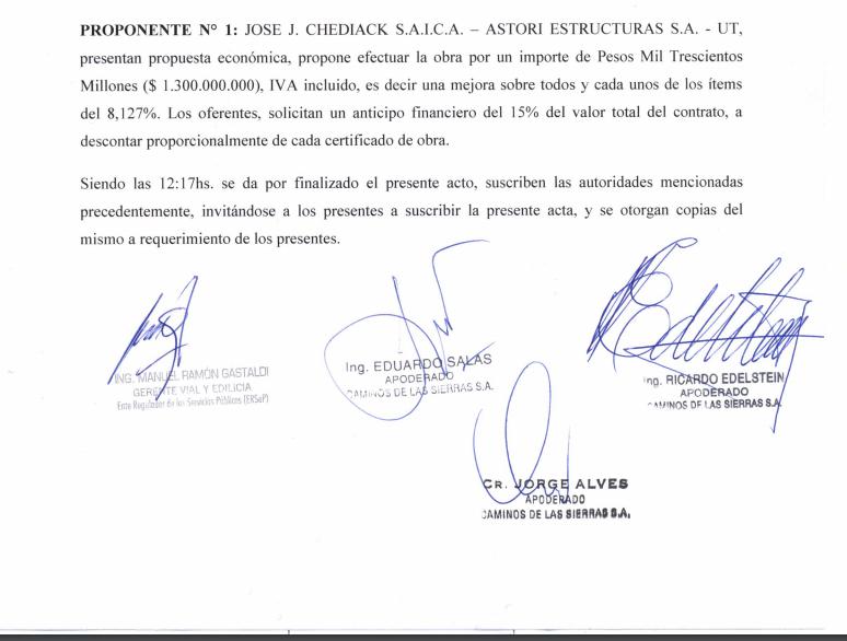 lago San Roque, Puente, Gobernador José Manuel de la Sota, Astori, Fundación Mediterránea, gobernador Juan Schiaretti, UTE, Chediack, Estadio Kempes, corrupcion, obra publica