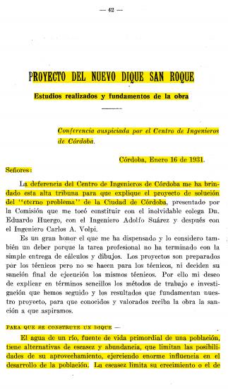 Dique San Roque, Julio Roca, Felix Funes, Bialet Massé, Juárez Celman, corrupción, Historia de Córdoba