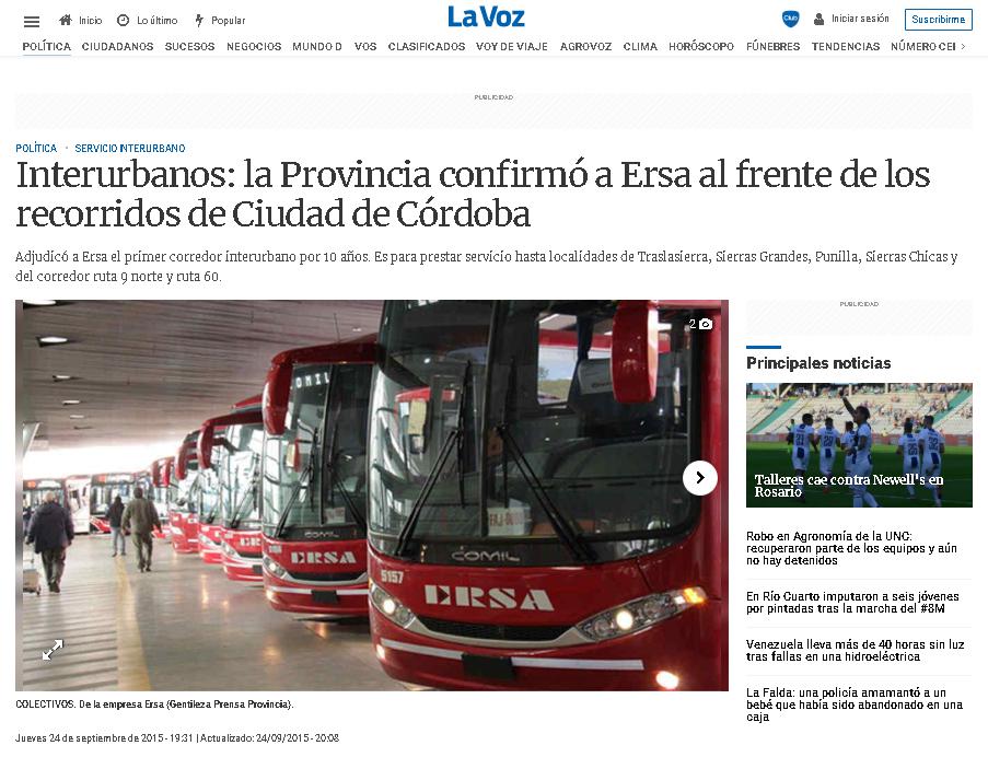 ERSA, Macri, Mestre, Cambiemos, UCR, Radical, Colectivo, transporte urbano, Sistema de Transporte, Córdoba, Subsidios, Corrupción 