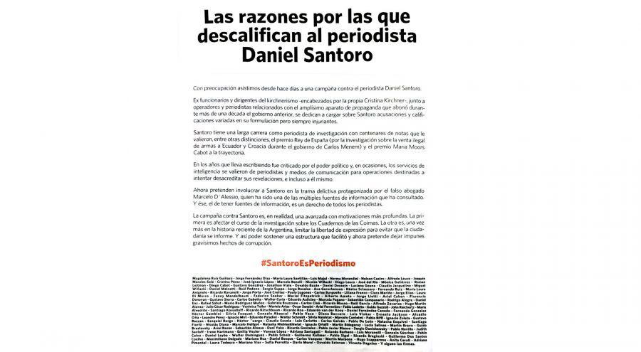 Clarín, La Nación, Periodistas, Daniel Santoro, Agente, DEA, Marcelo D’Alessio, opinión pública, Narcotrafíco 
