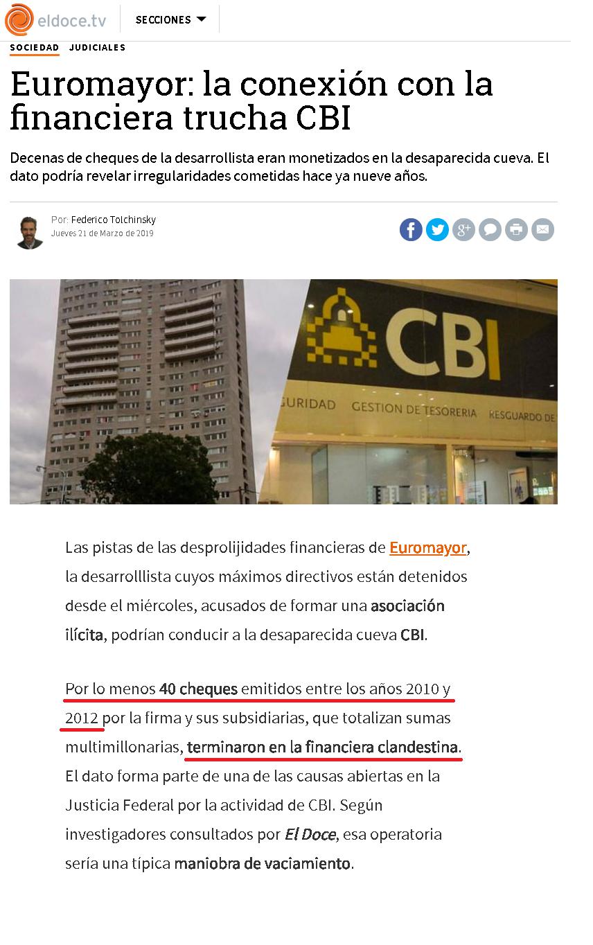 Euromayor, Pro Córdoba, Cambiemos, senadora nacional Laura Rodríguez Machado, Relaciones Institucionales, fondos a cuevas financieras, corrupción, estafa, Mauricio Macri, constructora, desarrollista, encarcelamiento