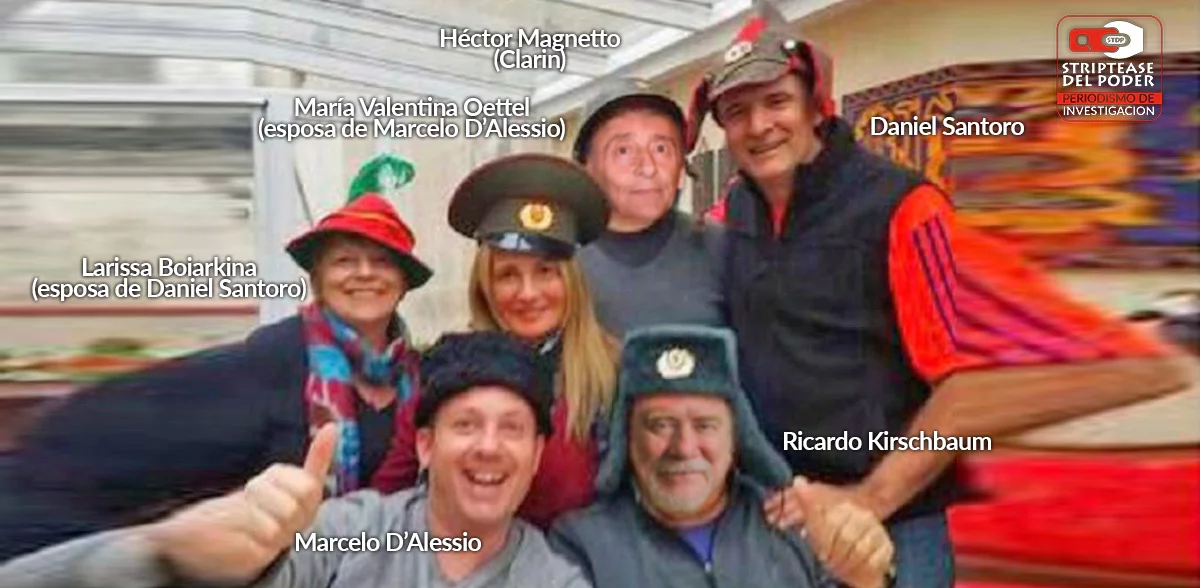Marcelo D’Alessio, Larissa Boiarkina, Daniel Santoro, María Valentina Oettel, Ricardo Kirschbaum, Magnetto, DEA, Dolores Ramos Padilla, Mauricio Macri, Clarin, Julio Blanck