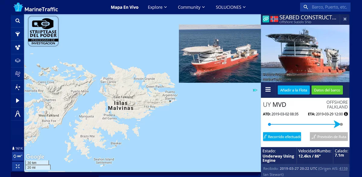 Malvinas y petróleo: barco petrolero halló al ARA San Juan y sigue husmeando allí
