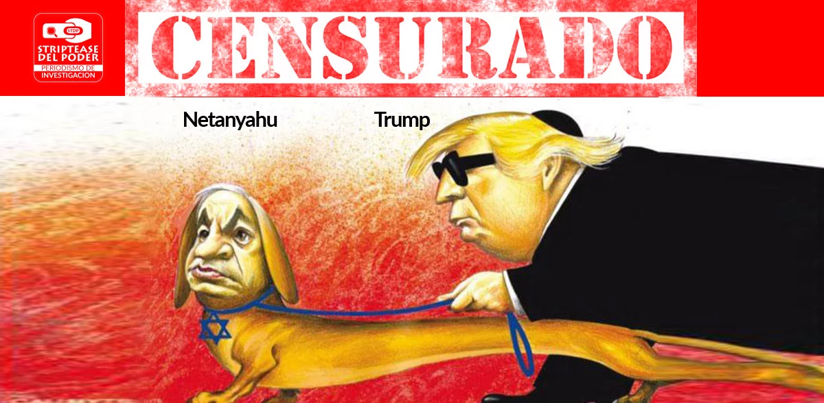 Una caricatura reveló quién guía al presidente Trump y desató la ira y censura de Israel