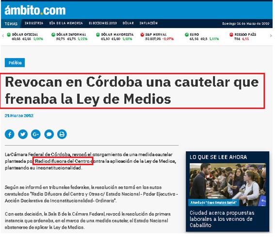 CADENA 3, Mauricio Macri, Mario Pereyra, PRO, Deuda Fiscales, Pauta Publicitaria, prórroga automática de la concesión, cadena nacional, Multimillonarias, Vicepresidente, Córdoba