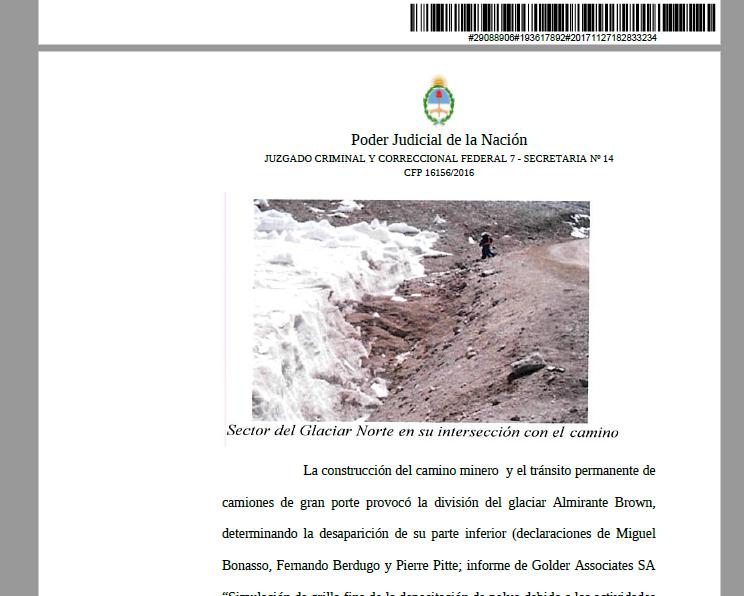 Corte Suprema de Justicia, Ley de Protección de Glaciares, Gobierno Nacional, Código Penal, megamineras, Peter Munk, RandGold, Pascua Lama y Veladero, Macri, Barrick Gold, Cristina Fernández de Kirchner 