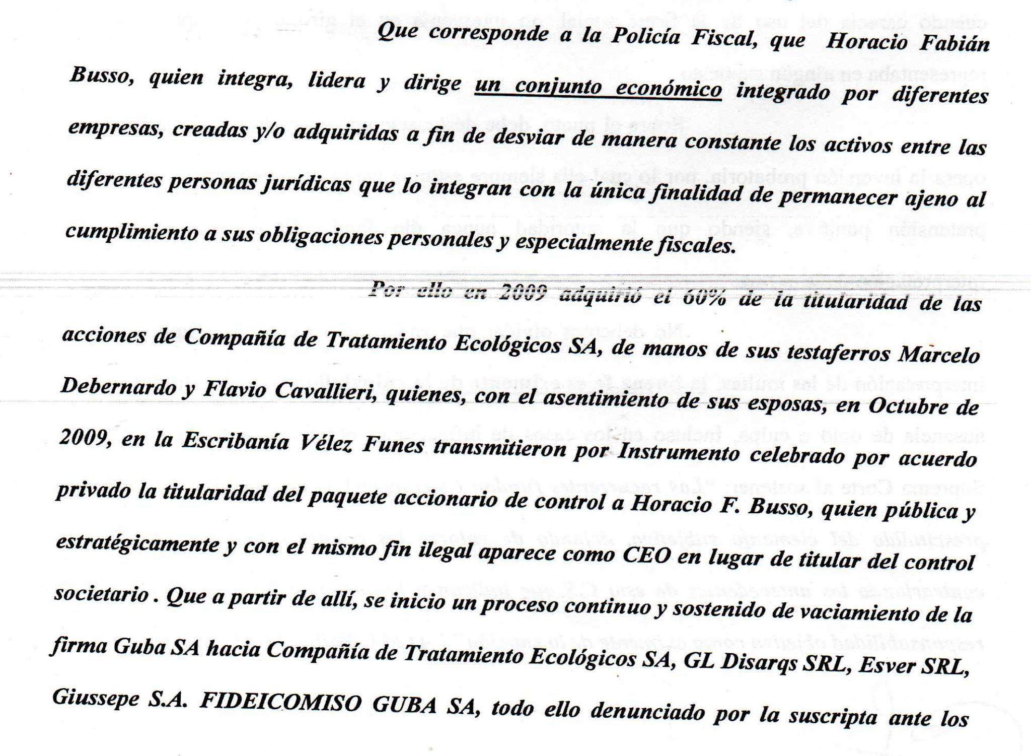Horacio Busso, empresario, cordobesismo, poder judicial, ministro de Agricultura Sergio Busso, Cámara de Comercio de Córdoba, esposa María Soledad Garzón, Cotreco, violencia de género extrema, evasión impositiva, corrupción