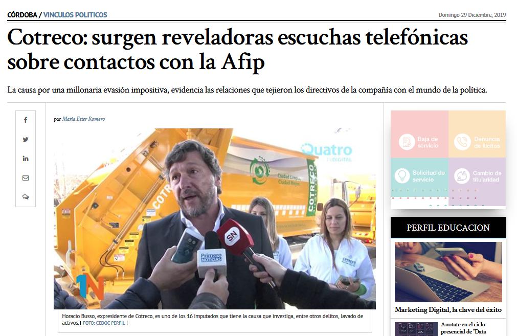 Horacio Busso, empresario, cordobesismo, poder judicial, ministro de Agricultura Sergio Busso, Cámara de Comercio de Córdoba, esposa María Soledad Garzón, Cotreco, violencia de género extrema, evasión impositiva, corrupción