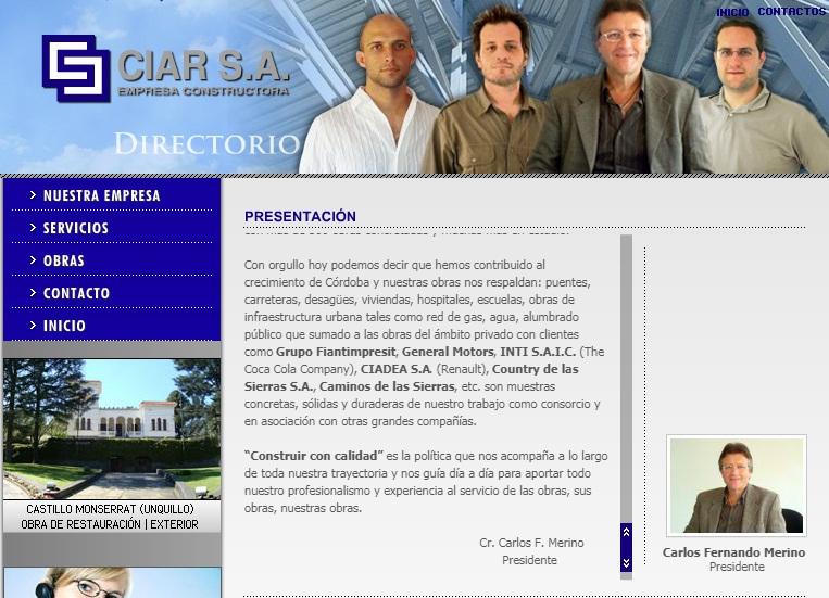 Ciar SA, Macri, Ramón Mestre, Rodrigo Rufeil, Schiaretti, legislador oficialista, Carina Cravero, Merino, Provincia de Córdoba, Obra Pública, Corrupción, robo de tierras en las sierras