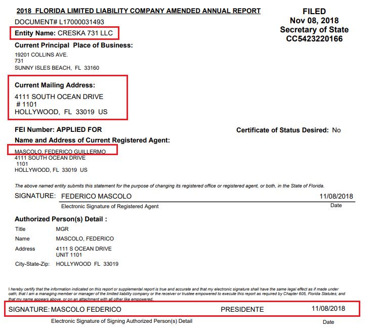 Guillermo Mascolo, Cambiemos, Ramón Mestre, offshore, Florida, Estados Unidos, Schiaretti, M.B. Construcciones S.A., Testaferro, corrupción