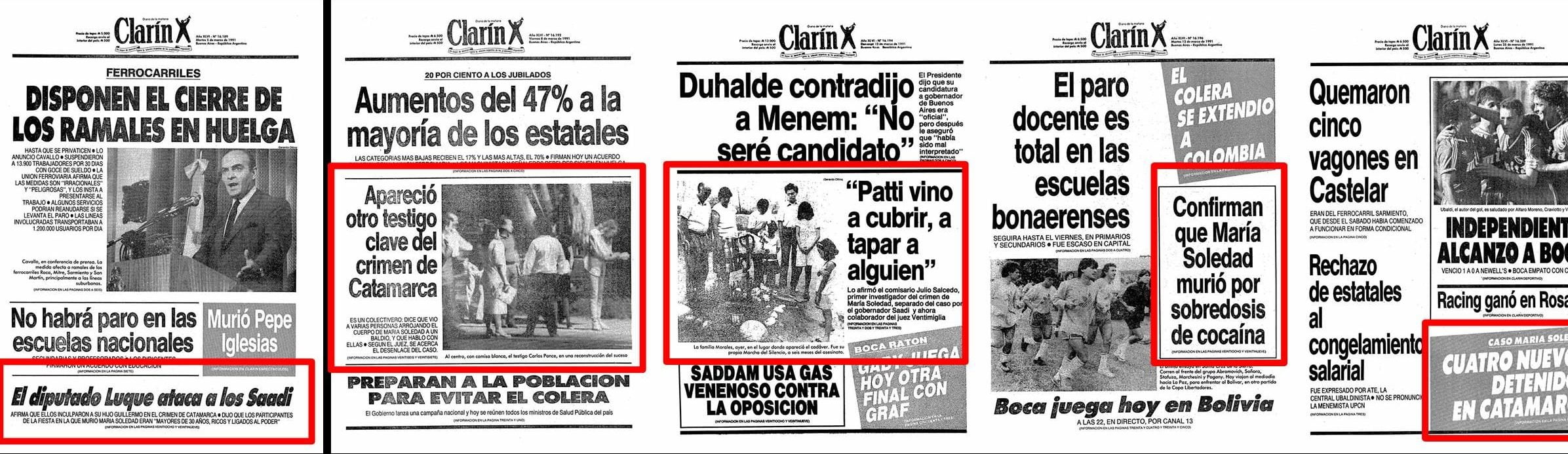 María Soledad Morales, Minera, Clarín, La Cumbrera, Oro
