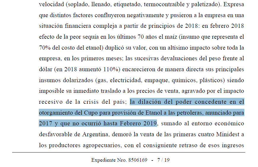 cordobesismo, schiaretti, bioetanol