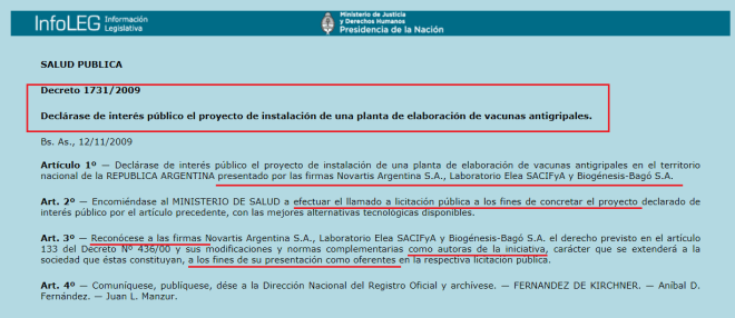 Sigman, Vizzotti, Sinergium Biotech, vacuna H1N1, gripe A