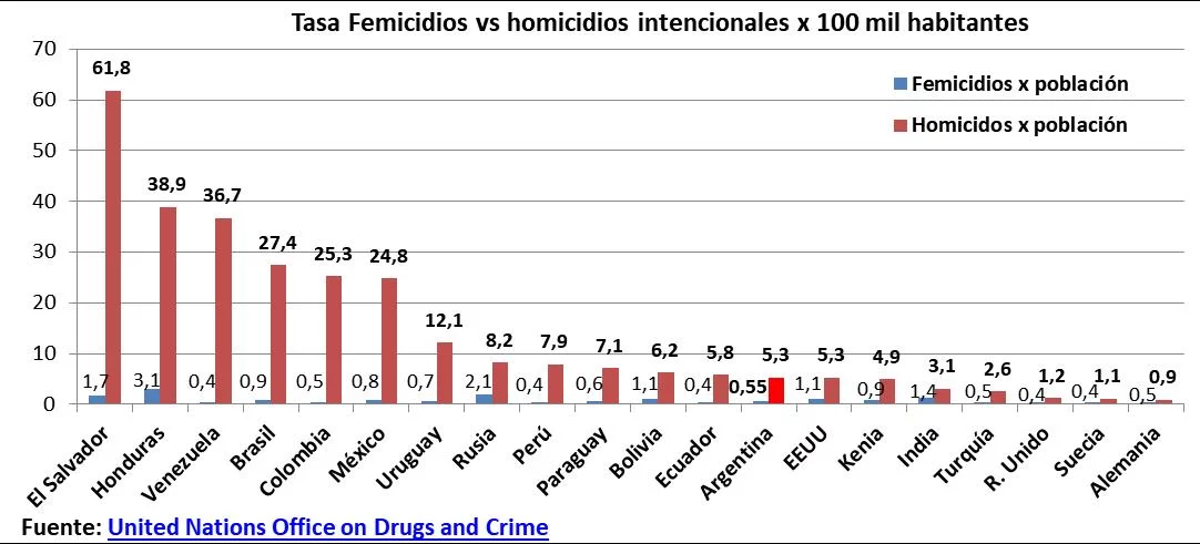 Femicidios, ministerio de la Mujer