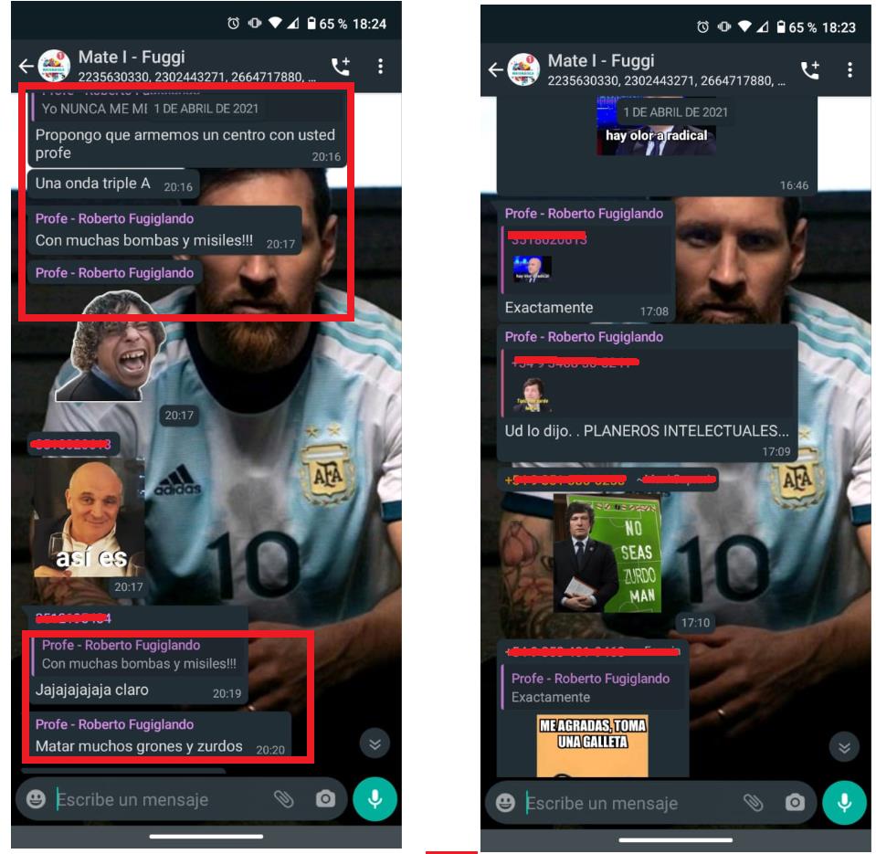 Roberto Fugiglando, profesor UNC UCC, nazi