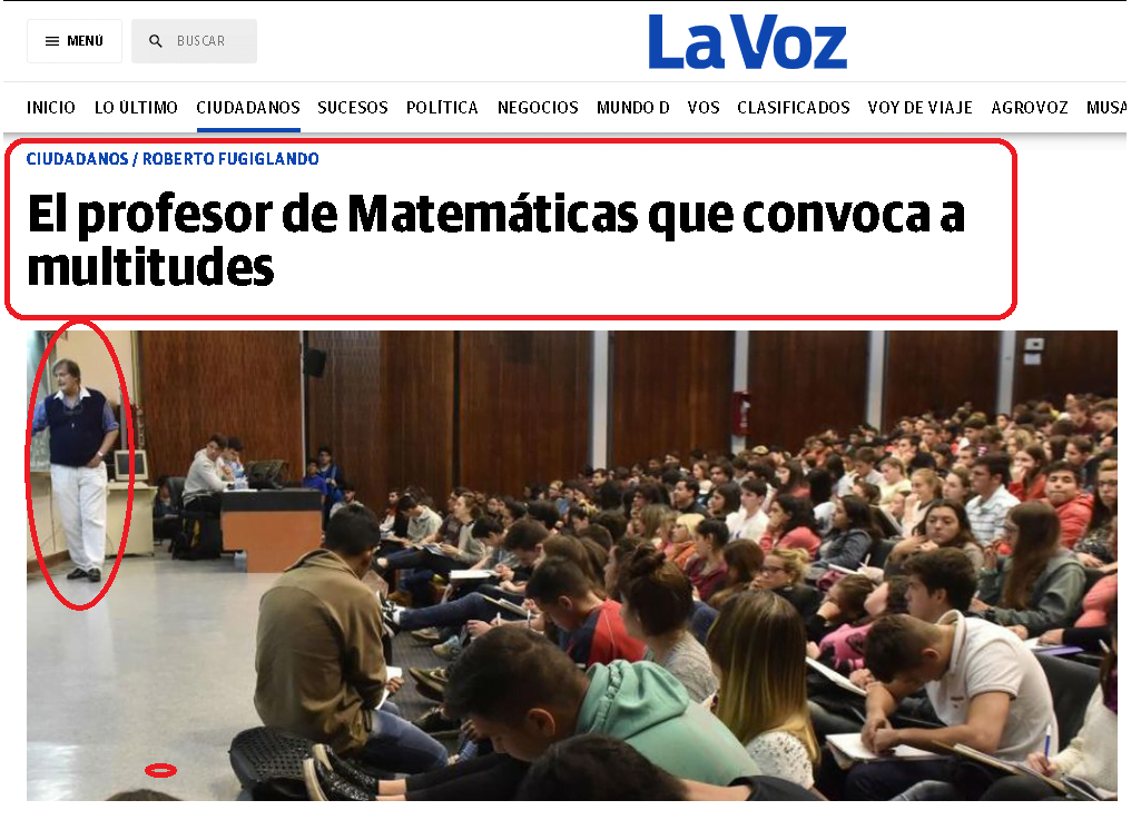 Roberto Fugiglando, profesor UNC UCC, facho