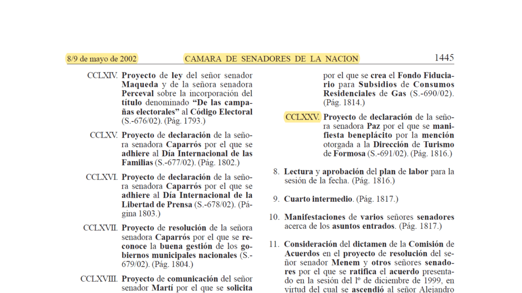 Malas praxis FMI, fraude leyes Quiebra y Subversión Económica, Congreso
