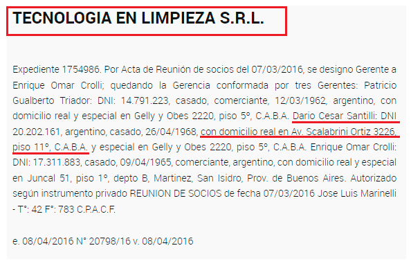 Diego Santilli, grupo Santilli Forchieri, offshores, fuga de divisas