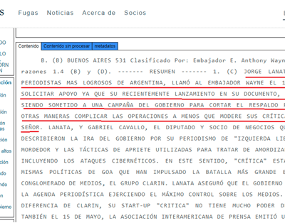 Jorge Lanata, offshore Miami, PPT, Mauricio Macri, Elba Marcovecchio, Jaime Stiuso