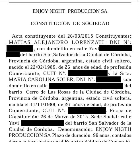 Ulises Bueno, Enjoy Nigth, Miguel Siciliano, Pablo Bianco, Martín Llaryora