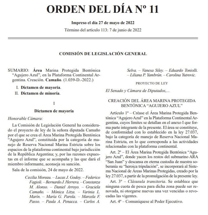 Ley Agujero Azul, agujero negro como se hacen leyes Argentina