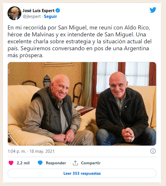 Atentado CFK, proclama Aldo Rico, sociograma políticos