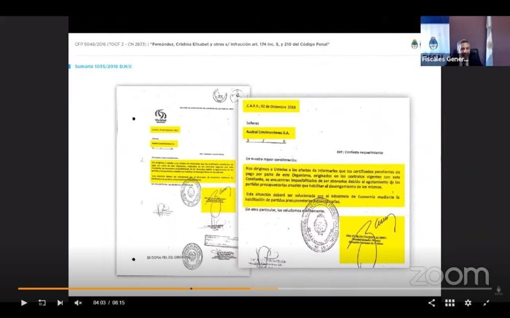 gravisimas fallas sentencia Tribunal Oral condeno a CFK, con una sentencia preventiva ad referendum