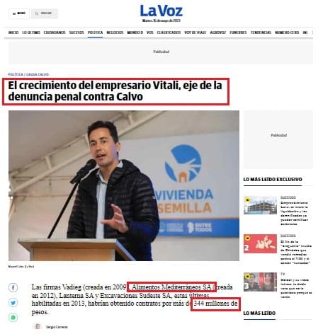 Alimentos Mediterráneos, Bersano, Vitali, Calvo, concurso, Ausonia