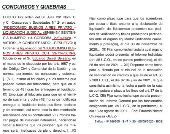 Alimentos Mediterráneos, Bersano, Vitali, Calvo, concurso, Ausonia