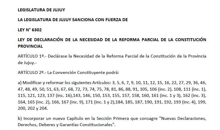 Reforma constitucional Jujuy, Gerardo Morales, inconstitucionalidaes, institución extractiva no inclusiva,