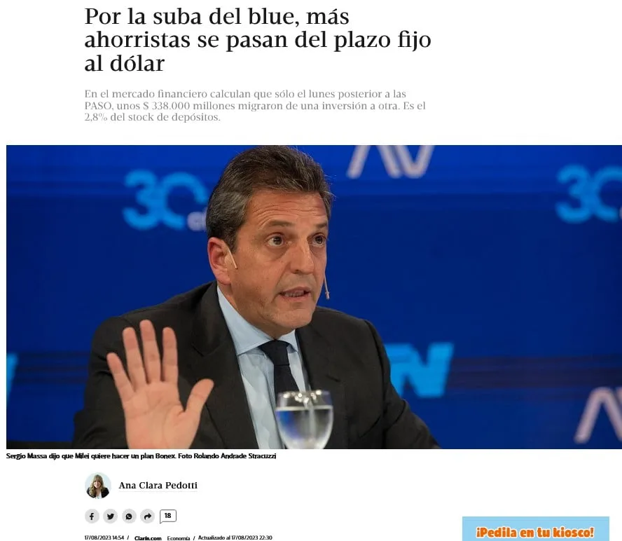 La loca dolarización de Milei imitada por Bullrich que haría saltar todo por los aíres