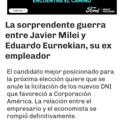 Milei al gobierno, Eurnekian al poder, Corporación América, Aeropuertos 2000, Francos, Posse, Ferraro, Cúneo Libarona