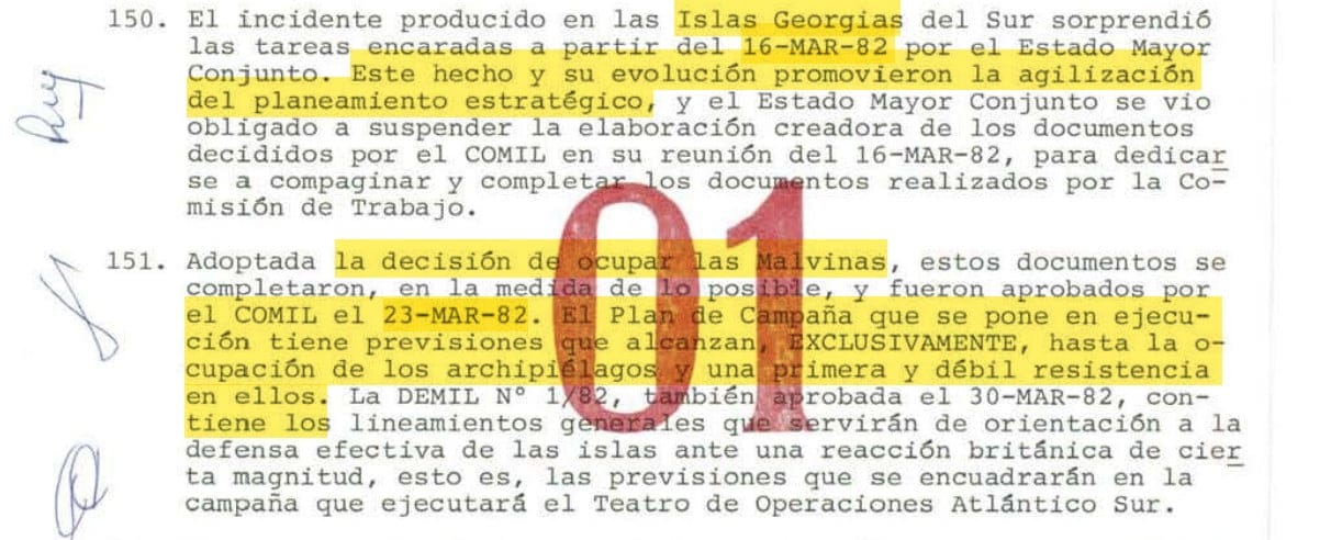 Guerra Malvinas 6, mensajes secretos a traves de LA NACION al topo OTAN Costa Méndez, incidente Georgias
