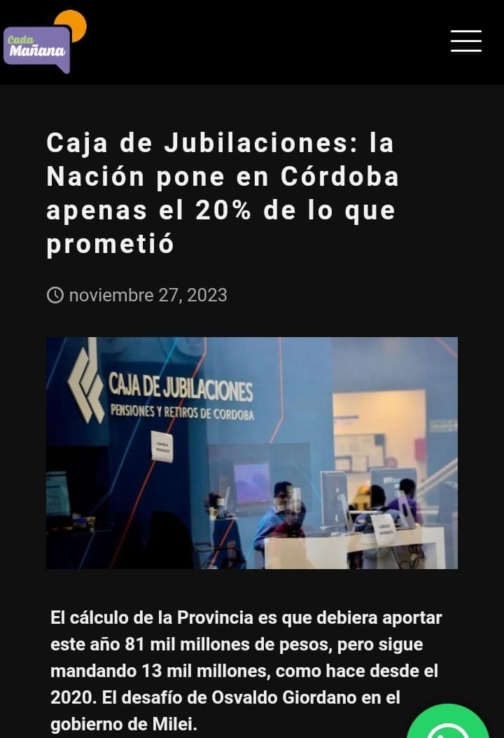 Cordobesista Osvaldo Giordano, ANSES, mision, hundir a los jubilados nacionales