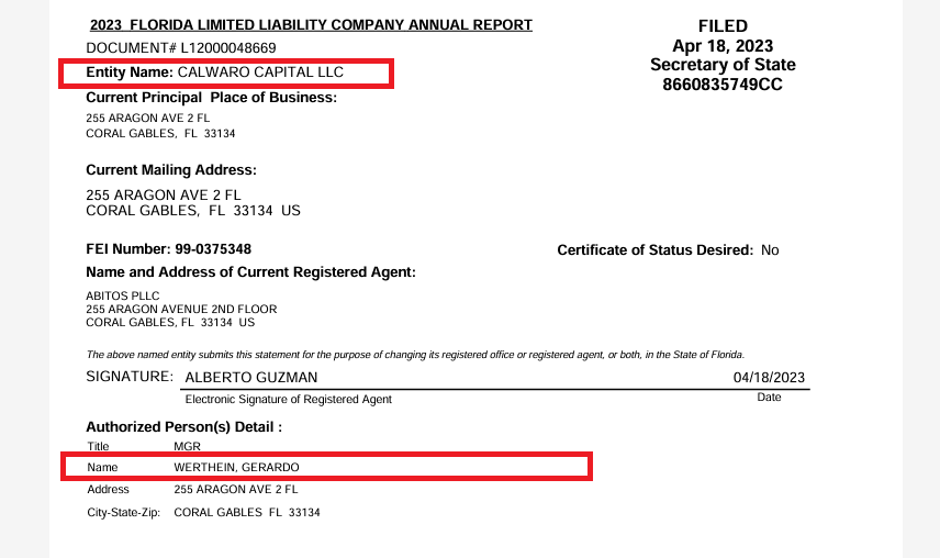 Gerardo Whertein, embajada EEUU, grupo Whertein, Comite Ol{impico, offshores, Calware, Pauli, Leonardo Madcur