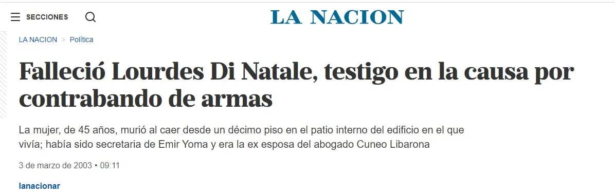 Mariano Cuneo Libarona, ministro Justicia, femicidio, Lourdes Di Natale, Yoma, contrabando armas