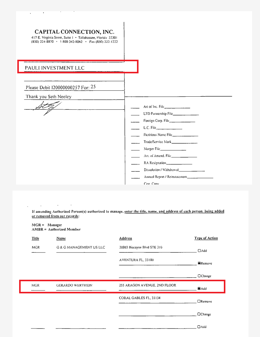 Gerardo Whertein, embajada EEUU, grupo Whertein, Comite Ol{impico, offshores, Calware, Pauli, Leonardo Madcur